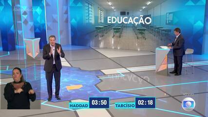 Tarcísio usa selo do MEC para rebater crítica de Haddad
