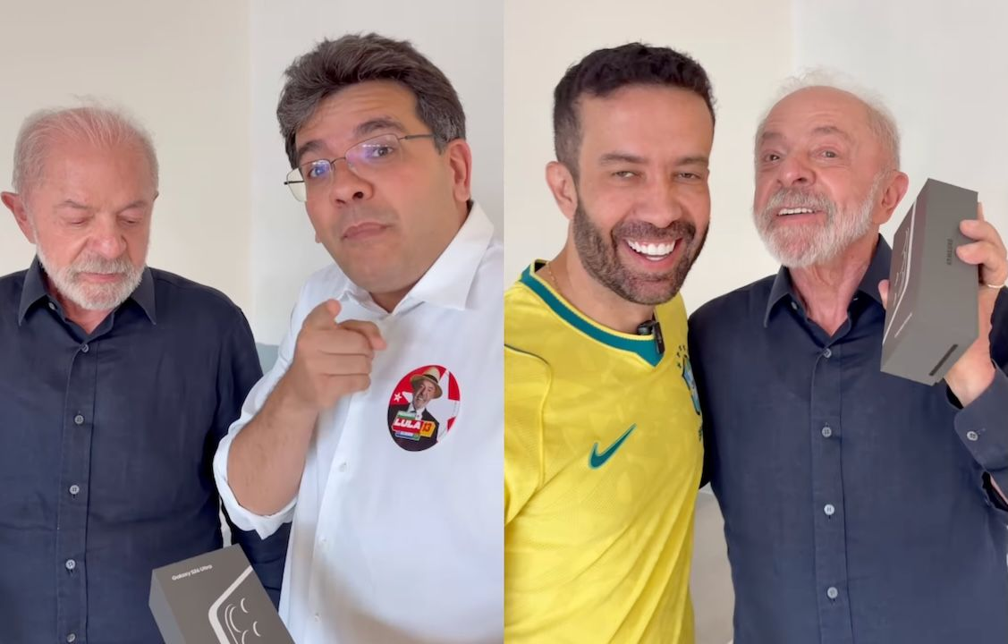 Lula ganha celular de R$ 10,3 mil de Rafael Fonteles