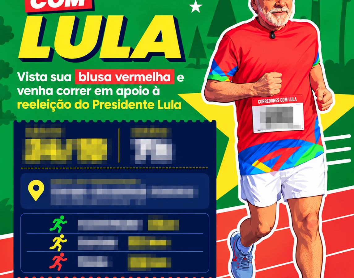 Apoiadores de Lula marcam corrida e ato político no sábado em São José